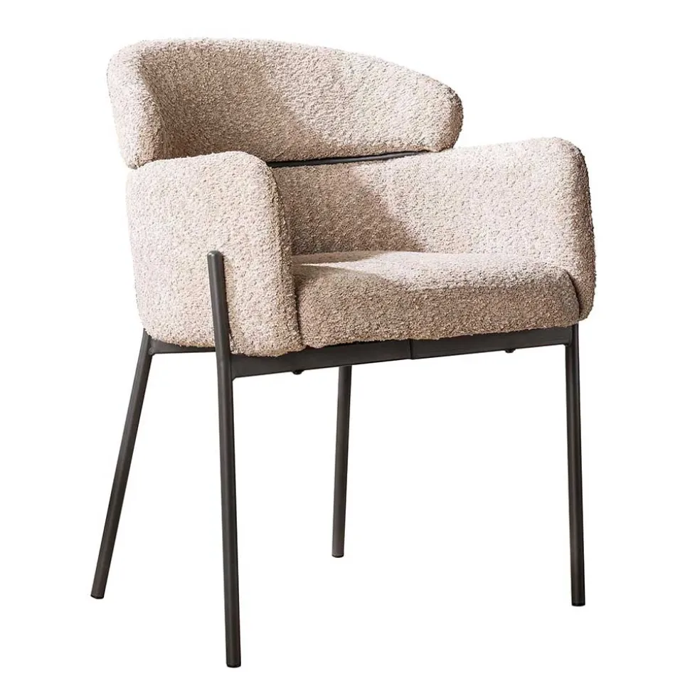 Scandi Design Armlehnstuhl in Beige - Lalita (2er Set)