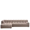 Scandi Ecksofa in Hellbraun meliert - Niklai
