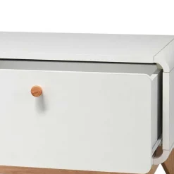 Scandi TV Board in Weiß mit Eiche Natur - Kolreva