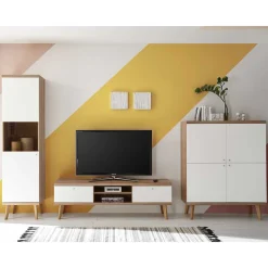 Scandi TV Wohnwand Möbel Set - Cablos (dreiteilig)