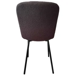 Schalenstühle in Dunkelgrau Boucle - Cranita (4er Set)
