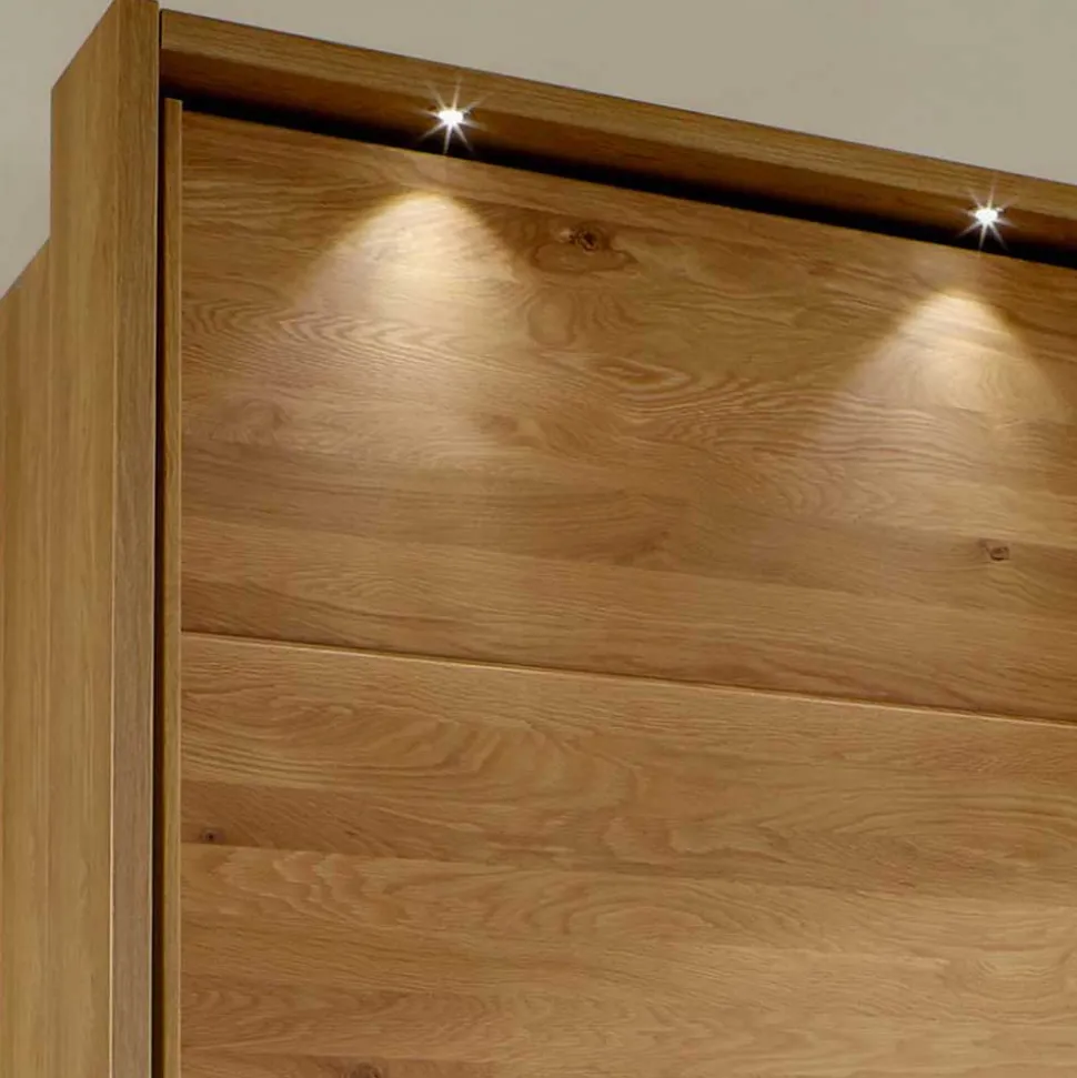 Schiebetüren-Kleiderschrank in Beige Glas - Nikoba