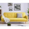 Schlafsofa in Gelb Strukturstoff - Puneca