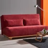 Schlafsofa in Rot & Eiche Roverario mit 2 oder 3 Sitzplätzen
