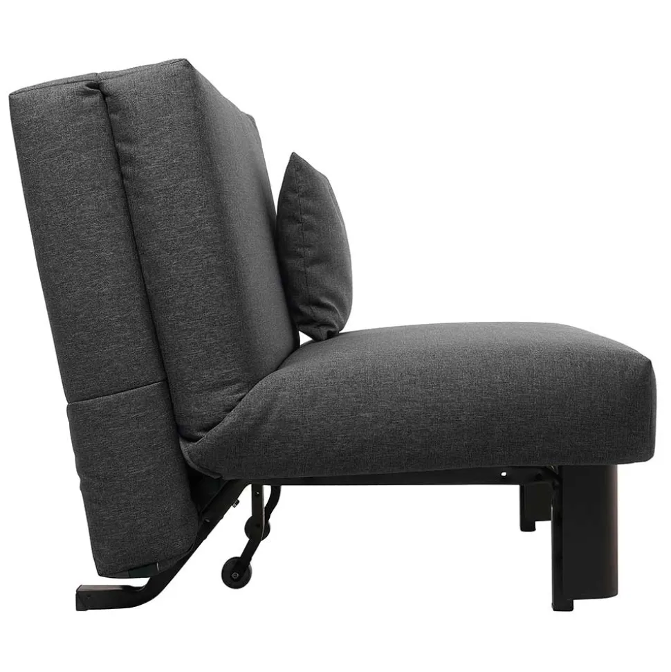 Schlafsofa ohne Armlehnen in Dunkelgrau - Jandusc