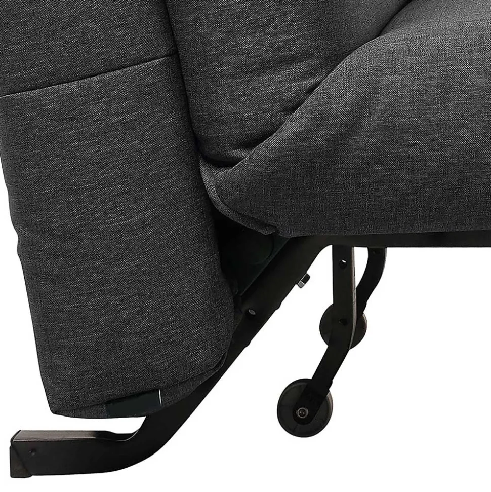 Schlafsofa ohne Armlehnen in Dunkelgrau - Jandusc