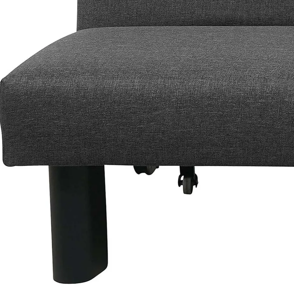 Schlafsofa ohne Armlehnen in Dunkelgrau - Jandusc