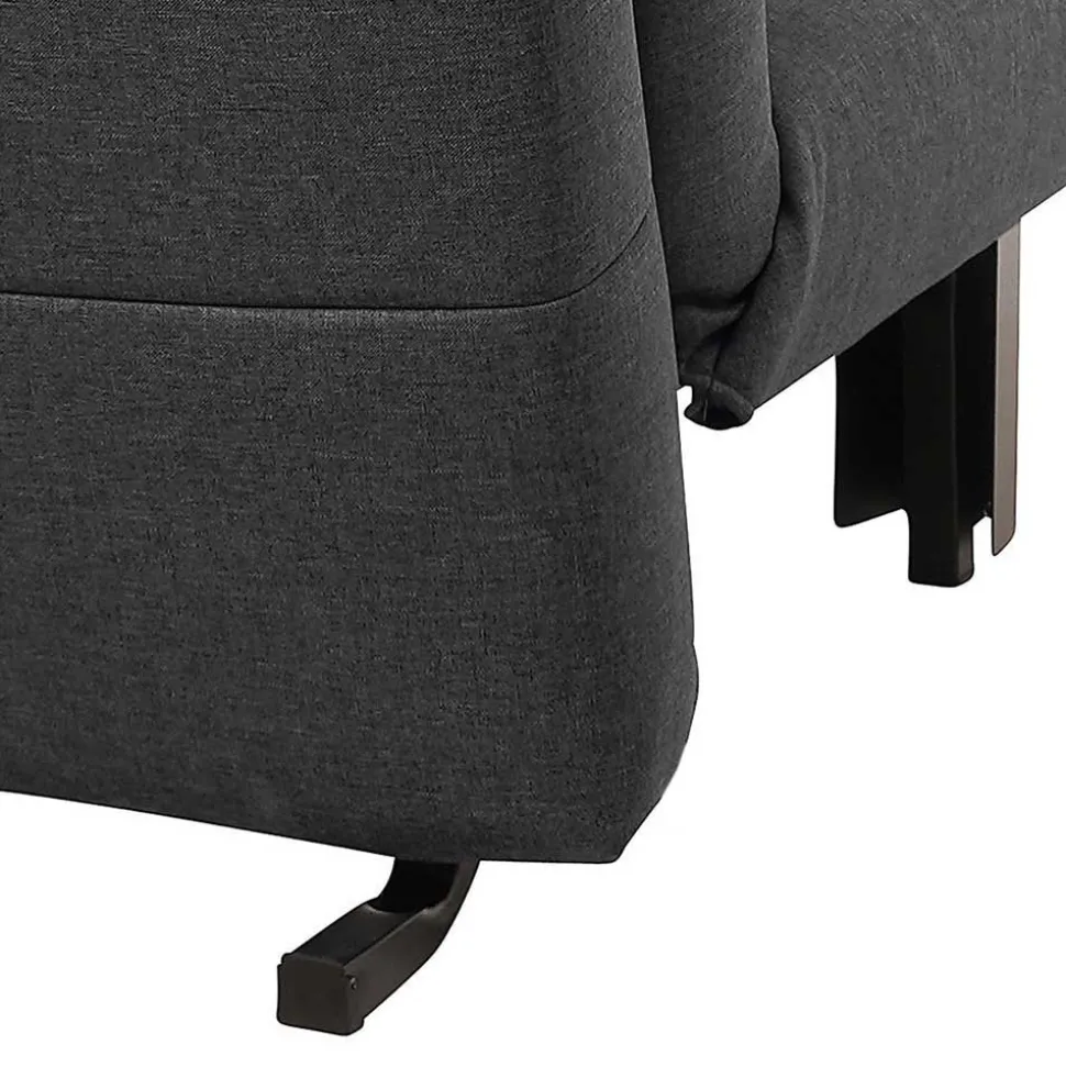 Schlafsofa ohne Armlehnen in Dunkelgrau - Jandusc