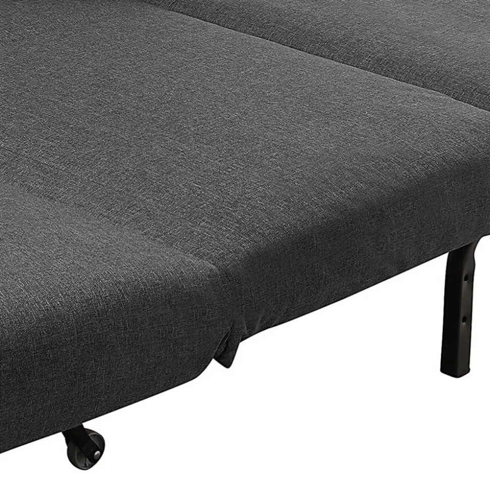Schlafsofa ohne Armlehnen in Dunkelgrau - Jandusc