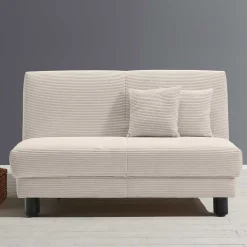 Schlafsofa zum Ausziehen in Beige Cord - Zentra