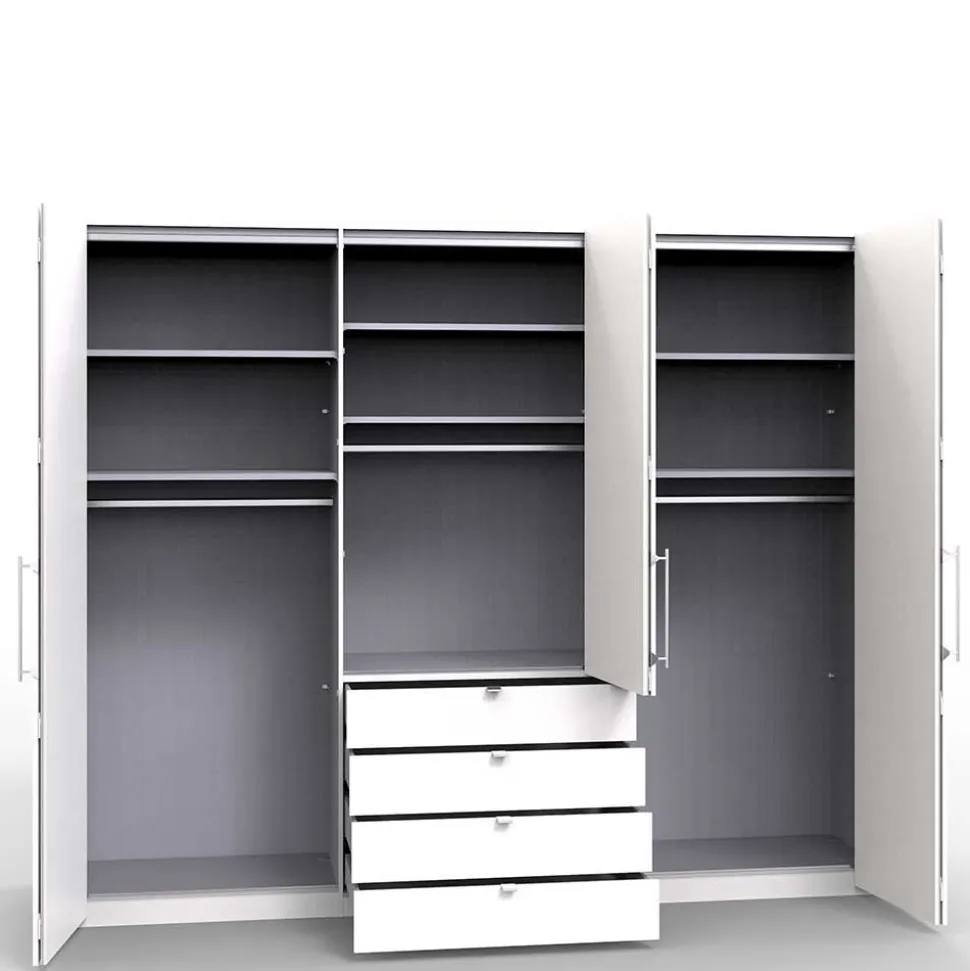 Schlafzimmer Kleiderschrank mit Spiegel Falttür - Rativian