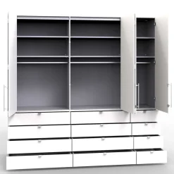 Schlafzimmer Kleiderschrank mit Metallgriffen - Donpiave