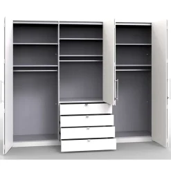 Schlafzimmer Kleiderschrank mit Falttüren & Schubladen - Dolienca