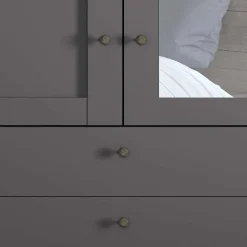 Schlafzimmer Kleiderschrank in Dunkelgrau - Mataram