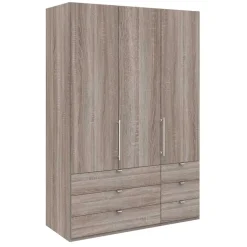 Schlafzimmer Kombischrank in Eiche dunkel - Crenba