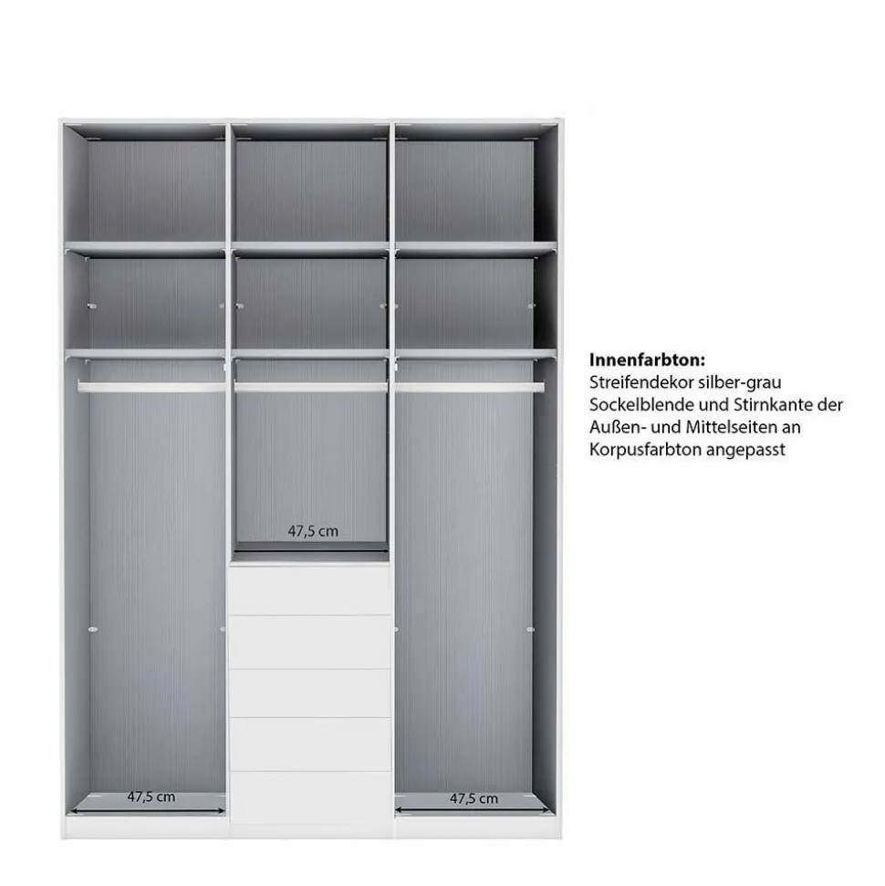 Schlafzimmer Kombischrank 3-türig - Madita