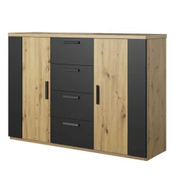 Schlafzimmer Kommode in Wildeiche NB & Schwarz - Potsdam