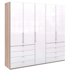 Schlafzimmer-Kleiderschrank mit Tür & 2 Falttüren - Bosays