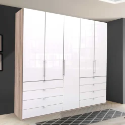Schlafzimmer-Kleiderschrank mit Tür & 2 Falttüren - Bosays