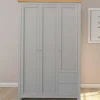 Schlafzimmerschrank in Grau & Eichefarben - Poliesti