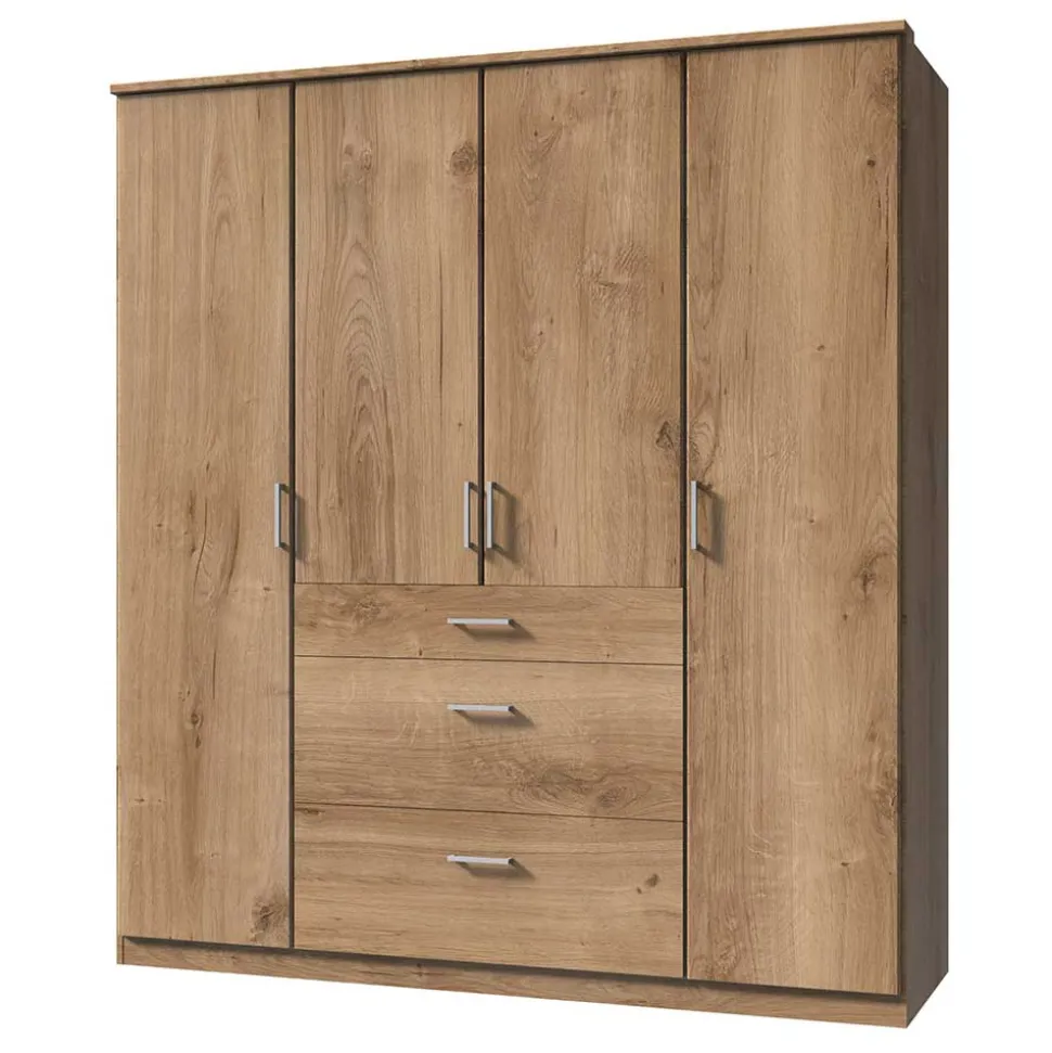 Schlafzimmerschrank in Holzoptik 179x199x58 cm - Osicria