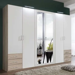 Schlafzimmerschrank mit 6 Türen und Schubladen - Classima