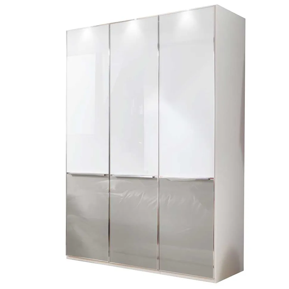 Schlafzimmer-Schrank mit Glas zweifarbig - Pascan
