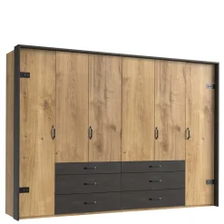 Schlafzimmerschrank mit sechs Schubladen & Türen - Bram