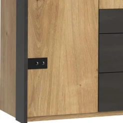 Schlafzimmerschrank mit sechs Schubladen & Türen - Bram