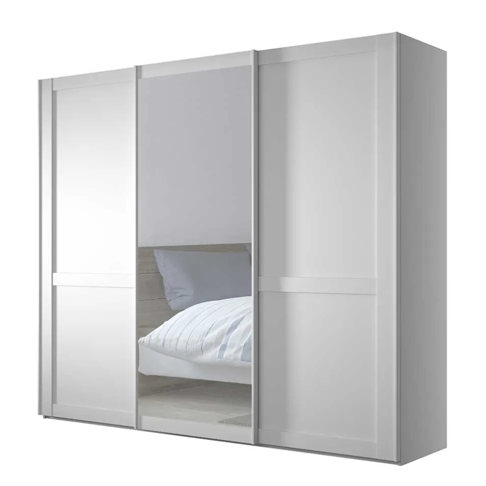 Schlafzimmerschrank mit Schwebetüren in Weiß - Flinn