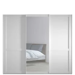 Schlafzimmerschrank mit Schwebetüren in Weiß - Flinn
