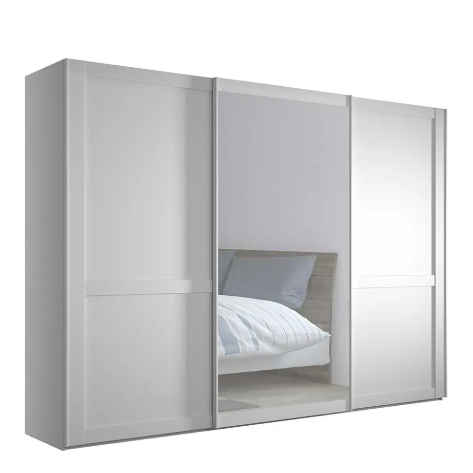 Schlafzimmerschrank mit Schwebetüren in Weiß - Flinn
