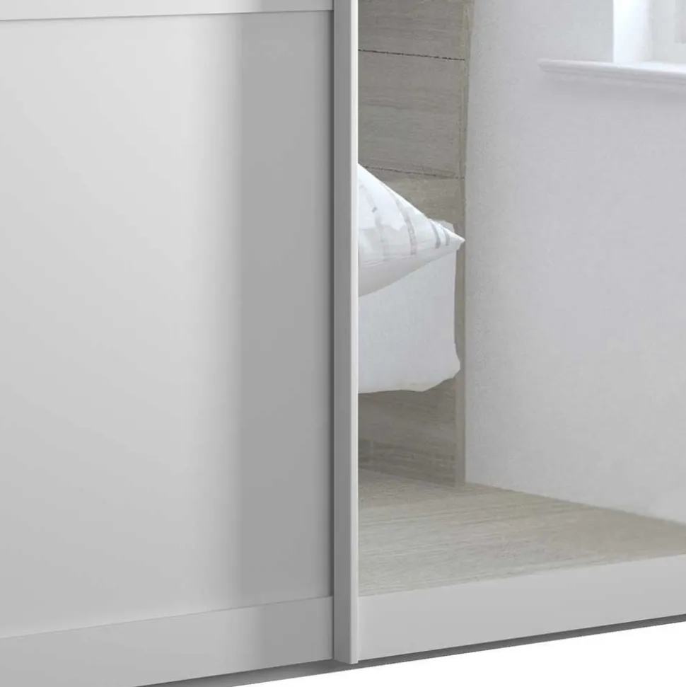 Schlafzimmerschrank mit Schwebetüren in Weiß - Flinn