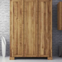 Schlafzimmerschrank Vaskov aus Wildeiche Massivholz