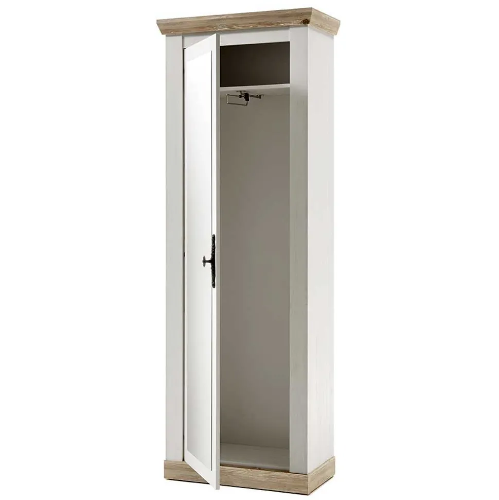 Schrank mit Spiegeltür & Garderobe - Nedita (dreiteilig)