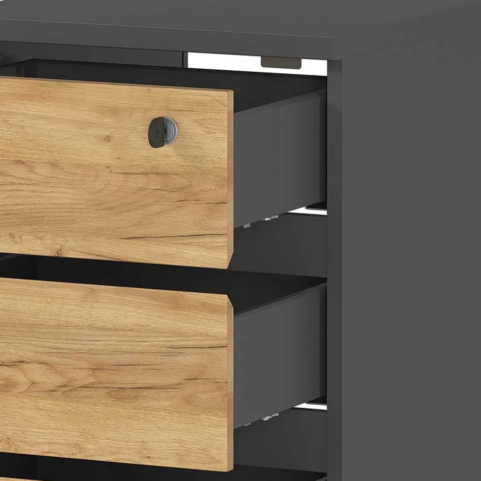 Schreibtisch & Rollcontainer 158x79 cm - Contrage (zweiteilig)