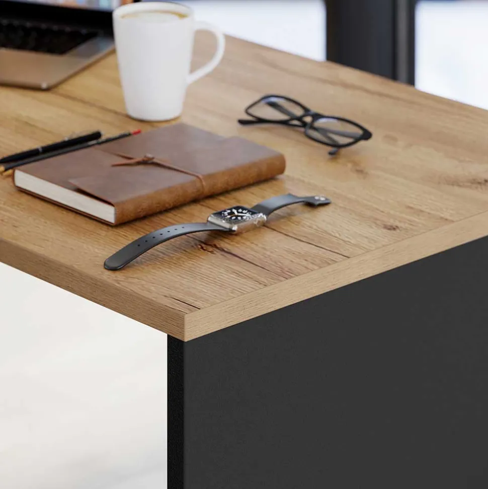 Schreibtisch & Rollcontainer 158x79 cm - Contrage (zweiteilig)