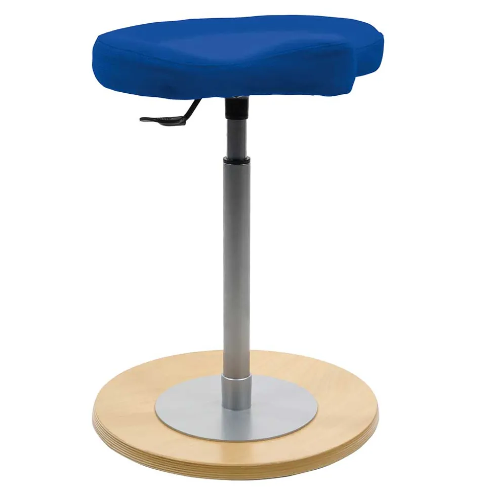 Schreibtisch Hocker in Blau Stoff - Morsina