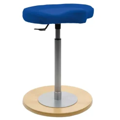 Schreibtisch Hocker in Blau Stoff - Morsina