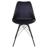 Schwarze Küchenstühle mit Schalensitz - Verbandro (2er Set)