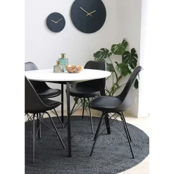 Schwarze Küchenstühle mit Schalensitz - Verbandro (2er Set)