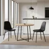 Schwarze Schalenstühle aus Kunstleder - Spiaggo (2er Set)