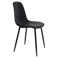 Schwarze Schalenstühle aus Kunstleder - Spiaggo (2er Set)