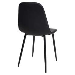 Schwarze Schalenstühle aus Kunstleder - Spiaggo (2er Set)