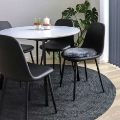 Schwarze Schalenstühle aus Kunstleder - Spiaggo (2er Set)