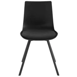 Schwarze Schalenstühle modern - Tessa (2er Set)