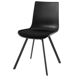 Schwarze Schalenstühle modern - Tessa (2er Set)