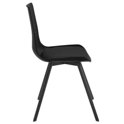 Schwarze Schalenstühle modern - Tessa (2er Set)