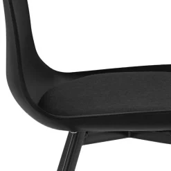 Schwarze Schalenstühle modern - Tessa (2er Set)