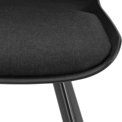 Schwarze Schalenstühle modern - Tessa (2er Set)